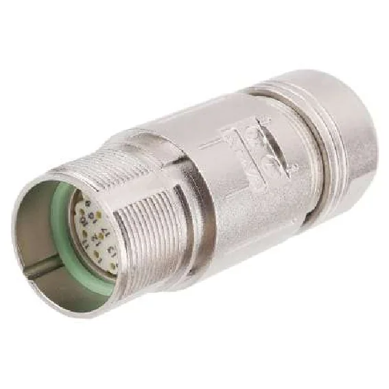 M23 Female Straight 12-Pin P-Coded Field Wireable Crimp Connector — CNF23-S12CZ0-M25-P-CP | Katlax