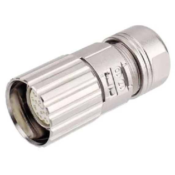 M23 Female Straight 19-Pin P-Coded Field Wireable Crimp Connector — CNF23-S19CZ0-M25-P | Katlax